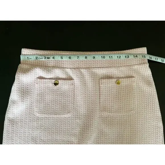 Ann Taylor Loft Petites Light Pink and White Preppy Skirt SizeM - Picture 5 of 10